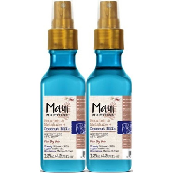 Maui Moisture Oil Mist Coconut Milk 4.2 Ounce (Nourish/Moisture) (125ml) (2 Pack)
