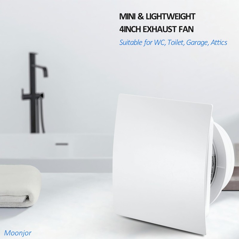 4inch Exhaust Fan, Window Wall Mount Vent Extractor Fan w/Button