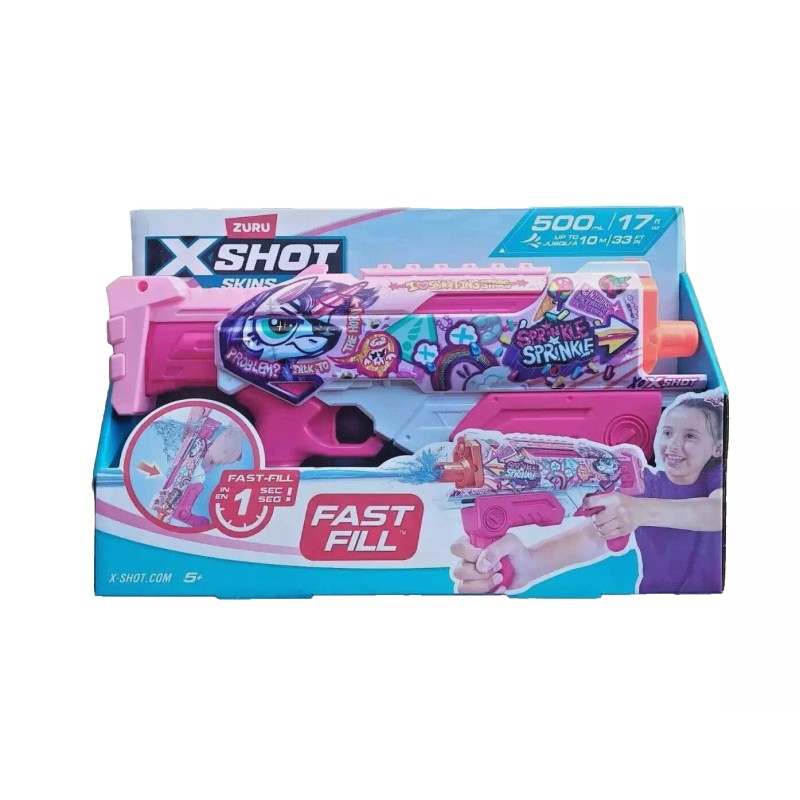 X-Shot Fast-Fill Pink Party Hyperload Water Blaster by ZURU (092026)
