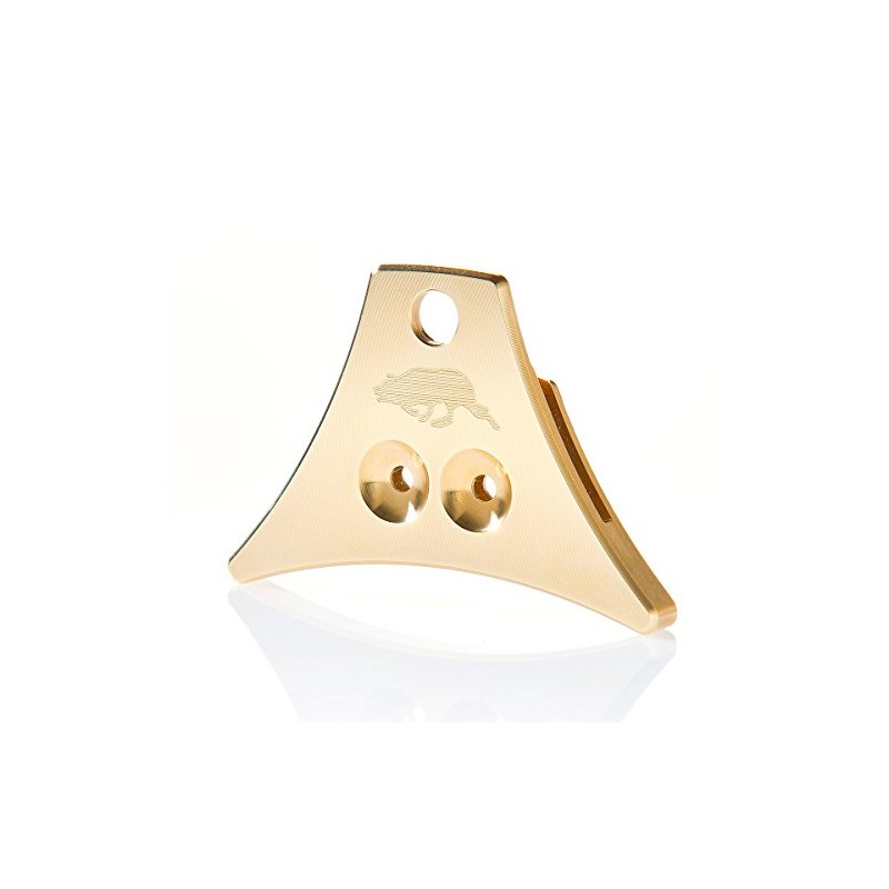 Logan Turbo Solid Brass Whistle with etched design