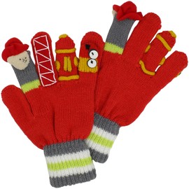 Kidorable Boys' Little Fireman Gloves, Red, Large (Ages 9 and up)