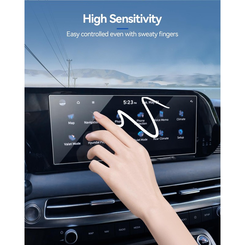 LANTU 7PCS Car Screen Protector for Hyundai Palisade SE, SEL,
