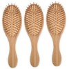 Vaguelly 3Pcs Bamboo Scalp Massage Comb Static Hair Brush for