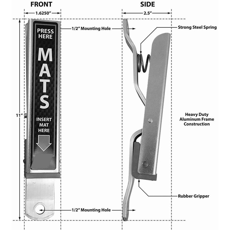 HI-TECH Car Wash Mat Clamps – Heavy-Duty Floor Mat Holders
