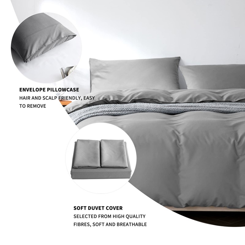 Single Duvet Bedding Cover Set Duvet Cover with 2pcs Pillowcases