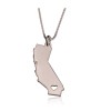 N/A CUSTOM STATE AND HEART NECKLACE: STERLING SILVER, 24K GOLD,