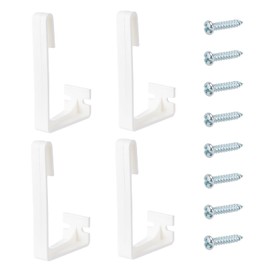 NICENEEDED 4 Pack RV Shower Curtain Clips, Side Curtain Hold Down, Caravan Curtain Retainer Plastic Camper Curtain Track Clip with Screws RV Curtains Holder Accessories for Inside RV Windows Curtain