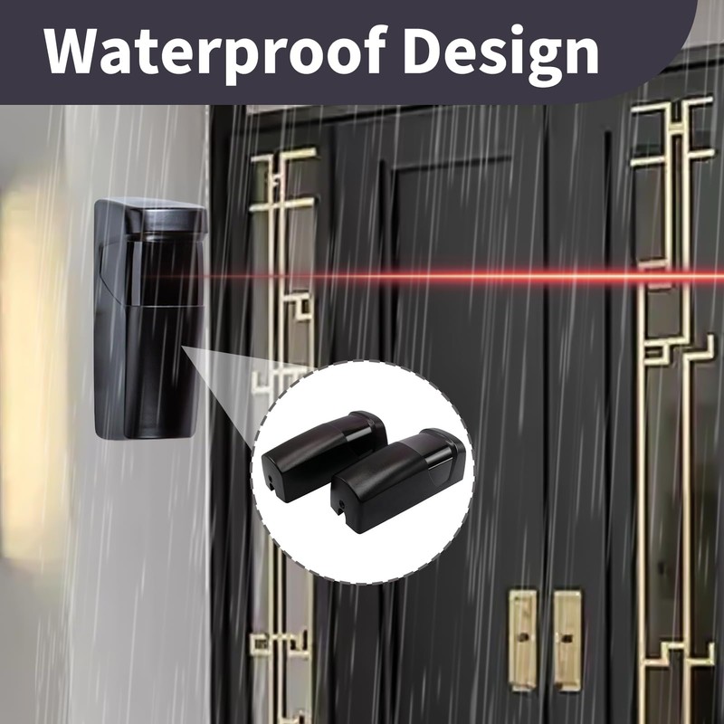 Infrared Beam Sensor, Infrared Barrier Alarm Photocells, Universal for Outdoor
