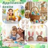 MAYJOYDIY 35 PCS Rabbit Wood Easter Tokens 50x33.5x3mm Easter Tokens