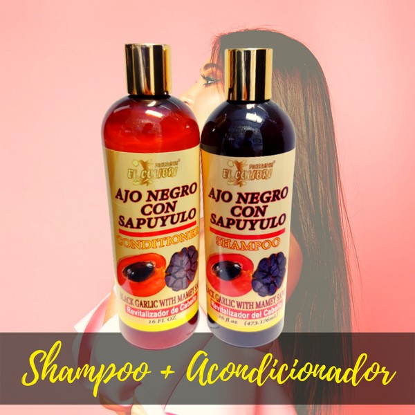 Combo Acondicionador Shampoo Para Controlar La Caspa y Humectar Zapote Sapuyulo 