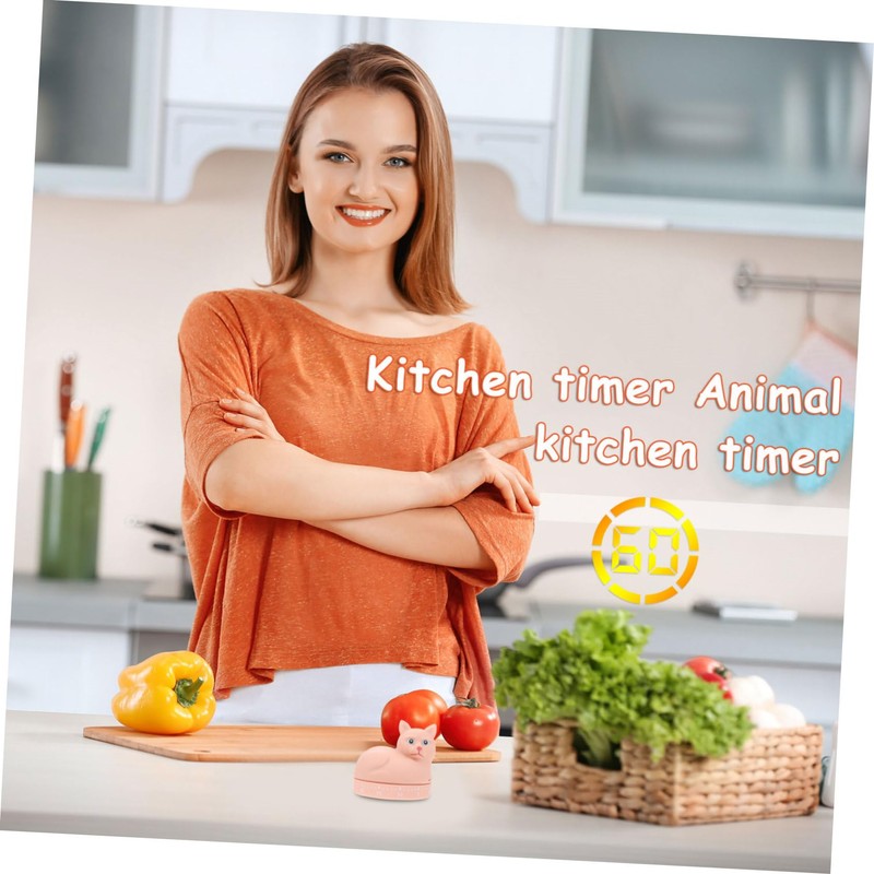 Ciieeo 1Pc Creative Cartoon Cat Mechanical Timer Practical Kitchen Baking