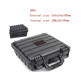 TUFFS New Portable Plastic Protective Tool Box Anti-Fall Sponge Shockproof Toolbox (Color : 2826, Size : A)