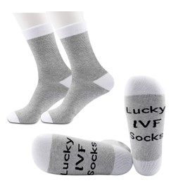 JXGZSO Lucky IVF Socks Lucky Transfer Socks In-vitro IVF Socks Infertility Socks F Embryo Transfer Socks (Lucky IVF Socks)