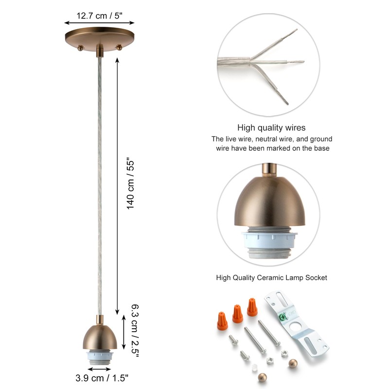 Champagne Bronze Pendant Light Fixture Kit, Small Pendant Lights Kitchen