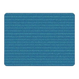 Carpets for Kids 1454 KIDSoft Subtle Stripes Tonal Solid Decorative Rug 4ft x 6ft Rectangle Blue and Teal