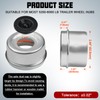 4PCS 2.44" Trailer Axle Wheel Hub Dust Cap Trailer Bearing