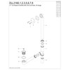 Kingston Brass DLL3168 Bath Tub Drain and Overflow, Brushed Nickel