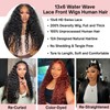 SEEBTWMS 32 Inch Water Wave Lace Front Wigs Human Hair