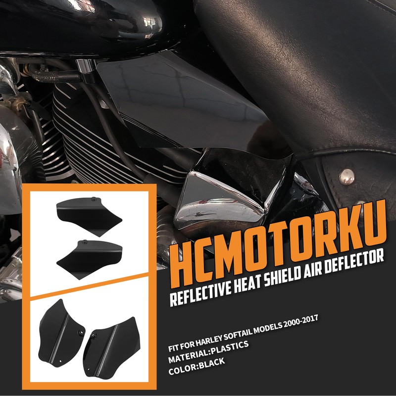 HCmotorku Air Heat Deflector Saddle Shields Fit for Harley Softail