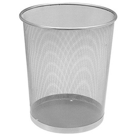 Spetebo Mülleimer Metall - 18 Liter - grau - Papierkorb aus Drahtgeflecht