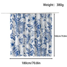 FAIRYGATE Wet Room Shower Curtain Extra Wide Shower Curtain Bathroom Curtains Shower Curtain Shower Curtain Blue B8020