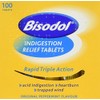 Bisodol Indigestion Relief Tablets - 100 Tablets Fast Relief to