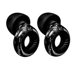 MWS25 Earplugs for Sleeping and Noise Reduction with SNR 21dB and NRR for Travel, Concentration, and Reusable Silicone Hearing Protection, attachments in XS, S, M, and L Sizes (Black 21 DB)