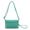 Isabelle Women's Pushlock Shoulder Crossbody Clutch Purse Bag Wristlet (Green)