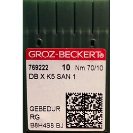 Needle It Up with 20 Groz Beckert DBXK5 San 1 Gebedur Titanium Coated Embroidery Machine Needles (80/12)