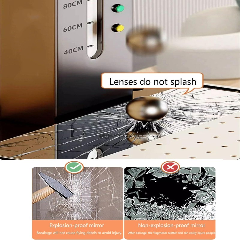 WOHNZA Hanging Full Length Mirror, Push-Pull Rectangle Mirror Concealed Design