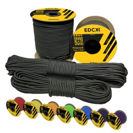 EdcX 3 mm Nylon Paracord 425 (15, 30, 50 and 100m) – 3 mm Type II, 100% Nylon Rope, 3 Strand Rope, 3 mm Nylon Rope in Many Colors (Army Green, 30 m)
