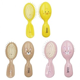 Cute Small Portable Oval Hair Brush (1pc) Yellow Hair Brush