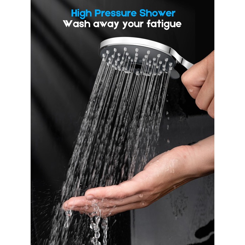 YEAUPE PRO Shower Head, Hand Shower, Shower Head with 6