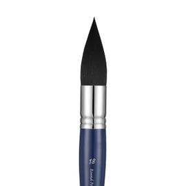 Pan Art Round Tip Mop Brush No.18 Synthetic Squirrel Hair Brush for Watercolour Painting - Ideal for Artists - 1 Piece, Blue