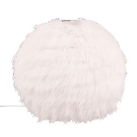 Reality Leuchten Furry R51581001 Table Lamp Metal Matte White Synthetic Plush Shade 1x E14