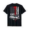 American Firefighter Fire Truck red Axe flag T-Shirt
