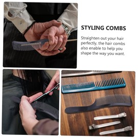 FOMIYES 6pcs Professional Hair Styling Combs Unique Design for Hair Curly Straight Comfortable Massage Combs for Salon Use Grey