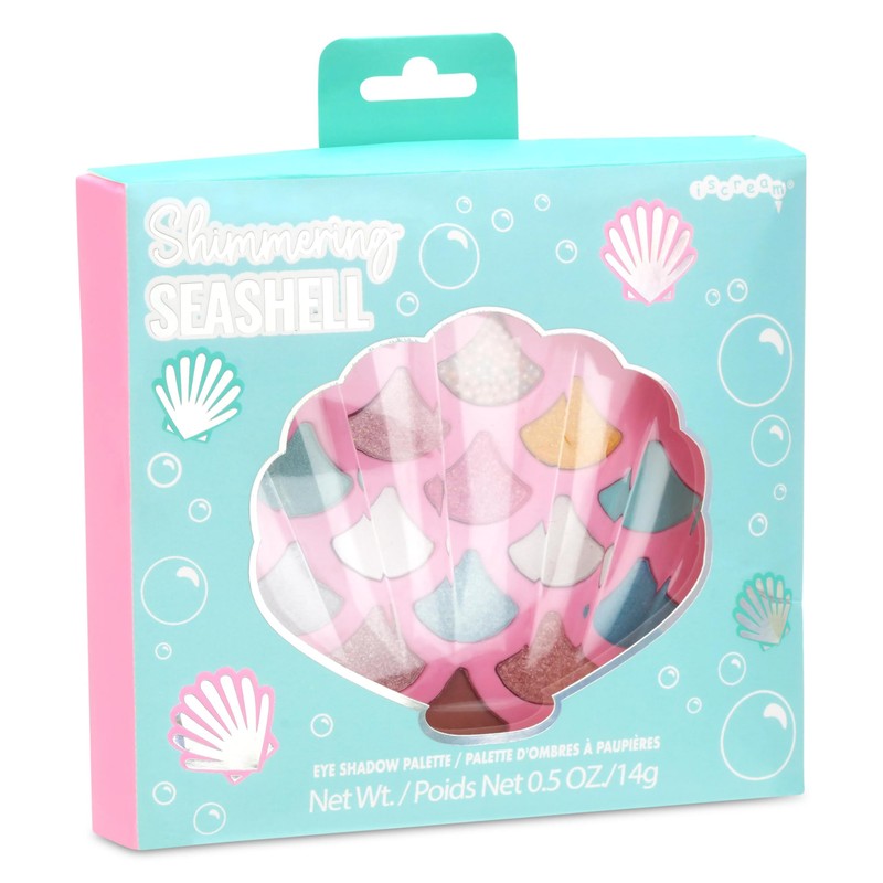 iscream Shimmering Seashell Shaped Glitter Eyeshadow Palette Collection