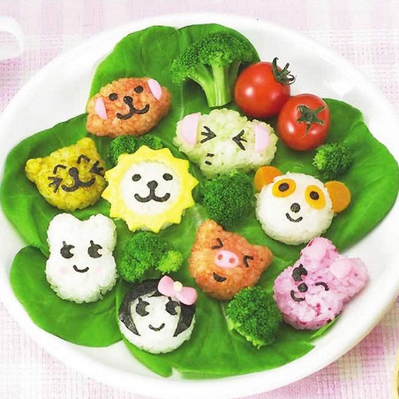 Ogrmar Cartoon Cute Egg Mold Sushi Rice Decorating Mould (6