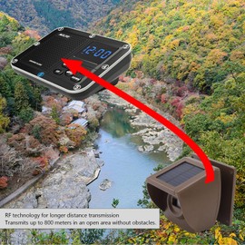 Driveway Alarm, 800M Long Range Solar Wire Less Driveway Alarm Outdoor Weather Resistant Motion Sensor & Detector, Security Alert System for Home & Property