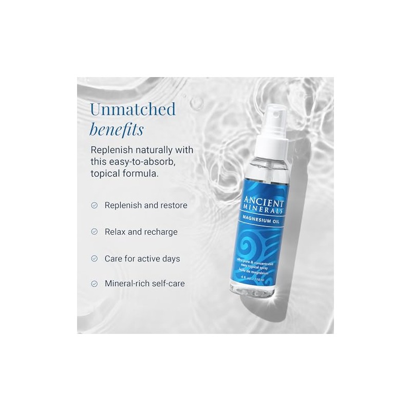 Ancient Minerals Magnesium Oil - 237ml, 8oz by