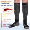 2 Pairs Compression Socks for Women and Men, 30-40 mmHg