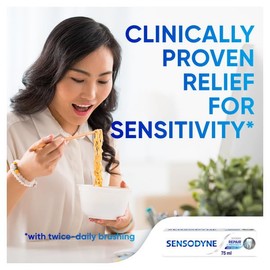 Sensodyne Toothpaste Repair and Protect, Teeth Whitening Toothpaste for Sensitive Teeth, 75ml