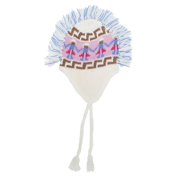 LL Kids Mohawk Fringe Beanie Skullcap Lined Winter Ski Snowboard