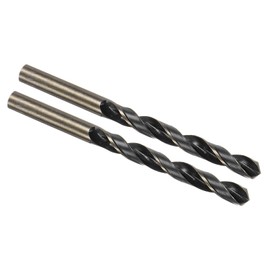 Kozelo 2PCS Twist Drill Bit - [8.5mm / 0.3"] Titanium & Nitride Coated High-Speed Steel Round Shank Jobber Bit Set Black Gold for Metal Wood Plastic Steel Use, 75mm / 3" Blade Length