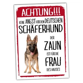 German Shepherd Dog Sign Warning Fence Woman Saying Door Sign Dog Sign Warning Sign Gift Idea Funny Saying Dog Motif Aluminium Weatherproof Dog Sign