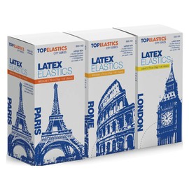 Orthodontic Intraoral Elastic - 50 bag x 100pcs - 5/16" MEDIUM 4.5oz- 8mm / Surgical latex TOKYO, 5000 pcs per box, packaged in resealable poly bags - Made in USA - Orthodentalusa Corp.