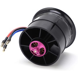 Powerfun CW CCW EDF 70mm Pro CCW 12 Blades Ducted Fan with RC Brushless Motor 2800KV Balance Tested for CCW EDF 4S RC Jet Airplane