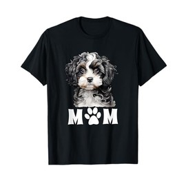 Dog Mom Mum Cute Cavapoo Maltipoo Cavachon Puppy Face Design Men Women T-Shirt