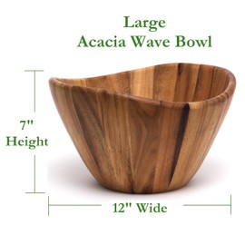 Lipper International Acacia Wave Bowl